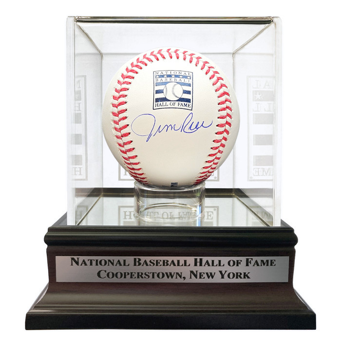 Jim Rice Autographed Hall of Fame Logo Baseball with HOF Case (Fanatics)