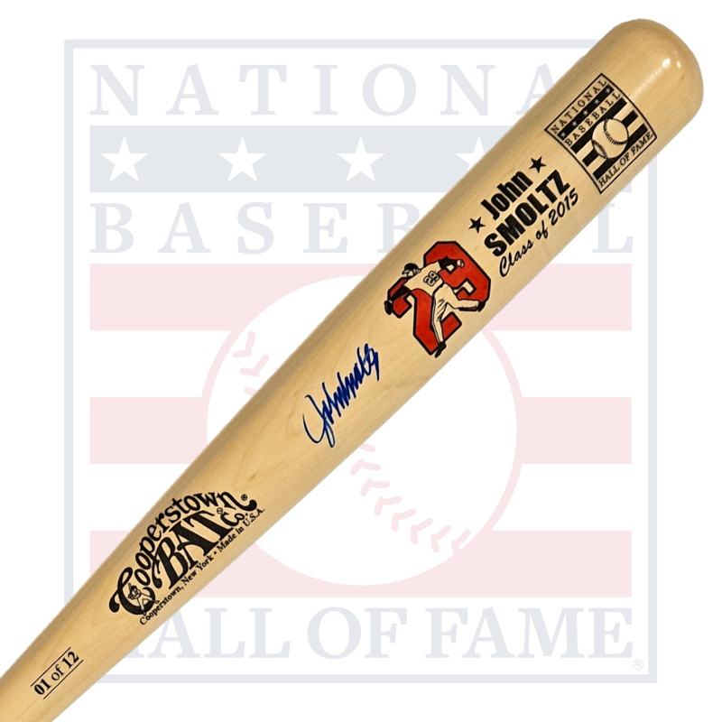 John Smoltz Autographed Hall of Fame 2015 Induction Bat Limited Edition of 12 (Beckett) John Smoltz Autographed Hall of Fame 2015 Induction Bat Limited Edition of 12 (Beckett)