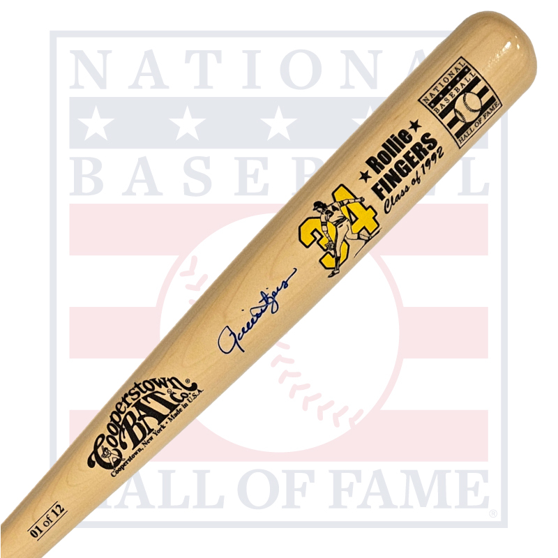 Rollie Fingers Autographed Hall of Fame 1992 Induction Bat Limited Edition of 12 (Beckett)