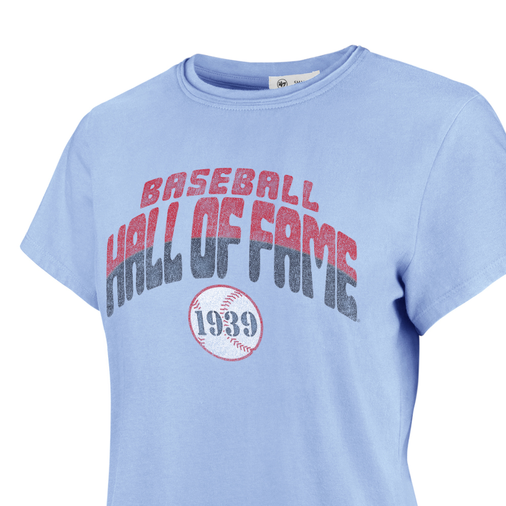 Women’s ’47 Brand Baseball Hall of Fame Light Blue Frankie T-Shirt Women’s ’47 Brand Baseball Hall of Fame Light Blue Frankie T-Shirt