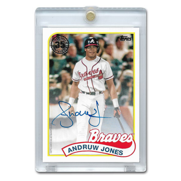 Andruw Jones Autographed Card 2024 Topps '89 Topps #89BA-AJO