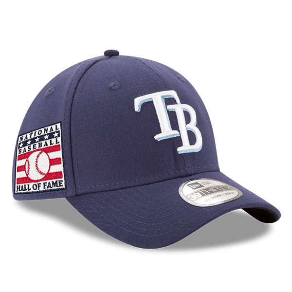 Men’s New Era Tampa Bay Rays Baseball Hall of Fame Logo 39THIRTY Navy Flex Fit Cap Men’s New Era Tampa Bay Rays Baseball Hall of Fame Logo 39THIRTY Navy Flex Fit Cap