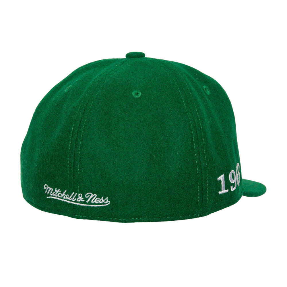 Men’s Mitchell & Ness Kansas City Athletics History Green Fitted Cap Men’s Mitchell & Ness Kansas City Athletics History Green Fitted Cap