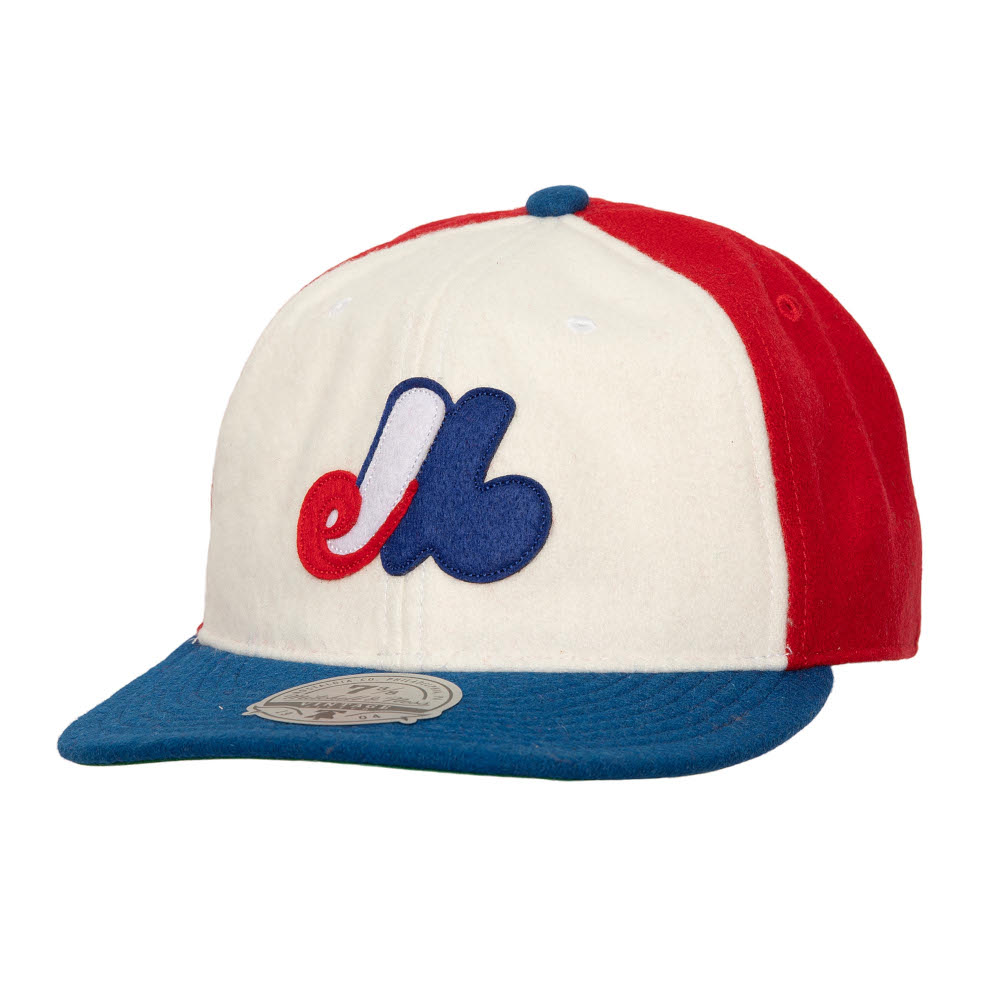 Men’s Mitchell & Ness Montreal Expos History Royal, White and Red Fitted Cap