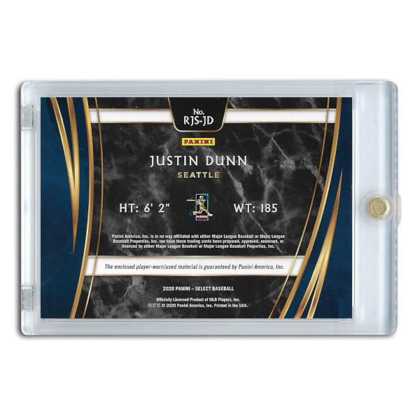 Justin Dunn 2020 Select Rookie Jumbo Swatch #29