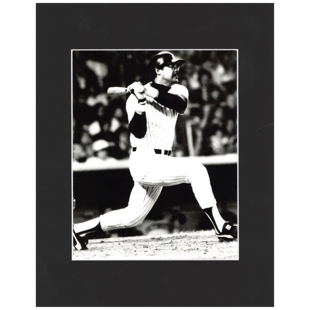 Matted 8x10 Photo – Reggie Jackson Swinging