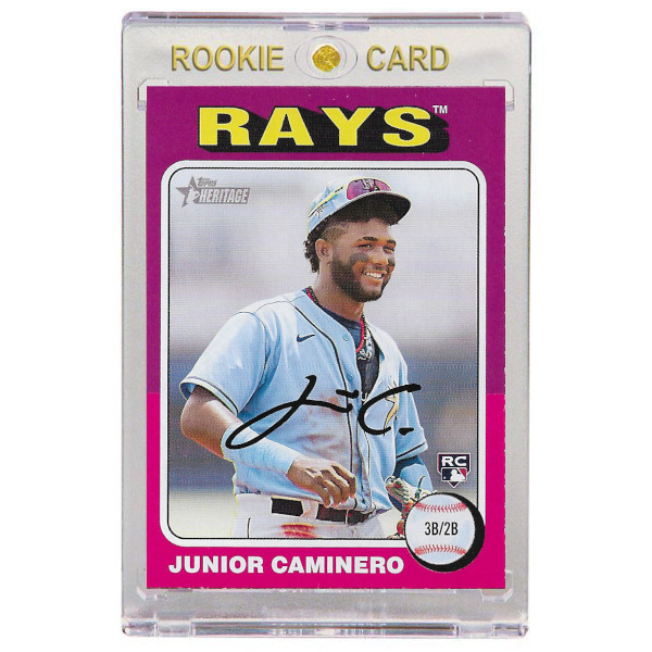 Junior Caminero Tampa Bay Rays 2024 Topps Heritage # 267 Rookie Card Junior Caminero Tampa Bay Rays 2024 Topps Heritage # 267 Rookie Card