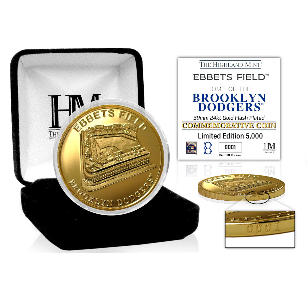 Ebbets Field 24kt Gold Flash Plated Limited Edition Mint Coin Ebbets Field 24kt Gold Flash Plated Limited Edition Mint Coin