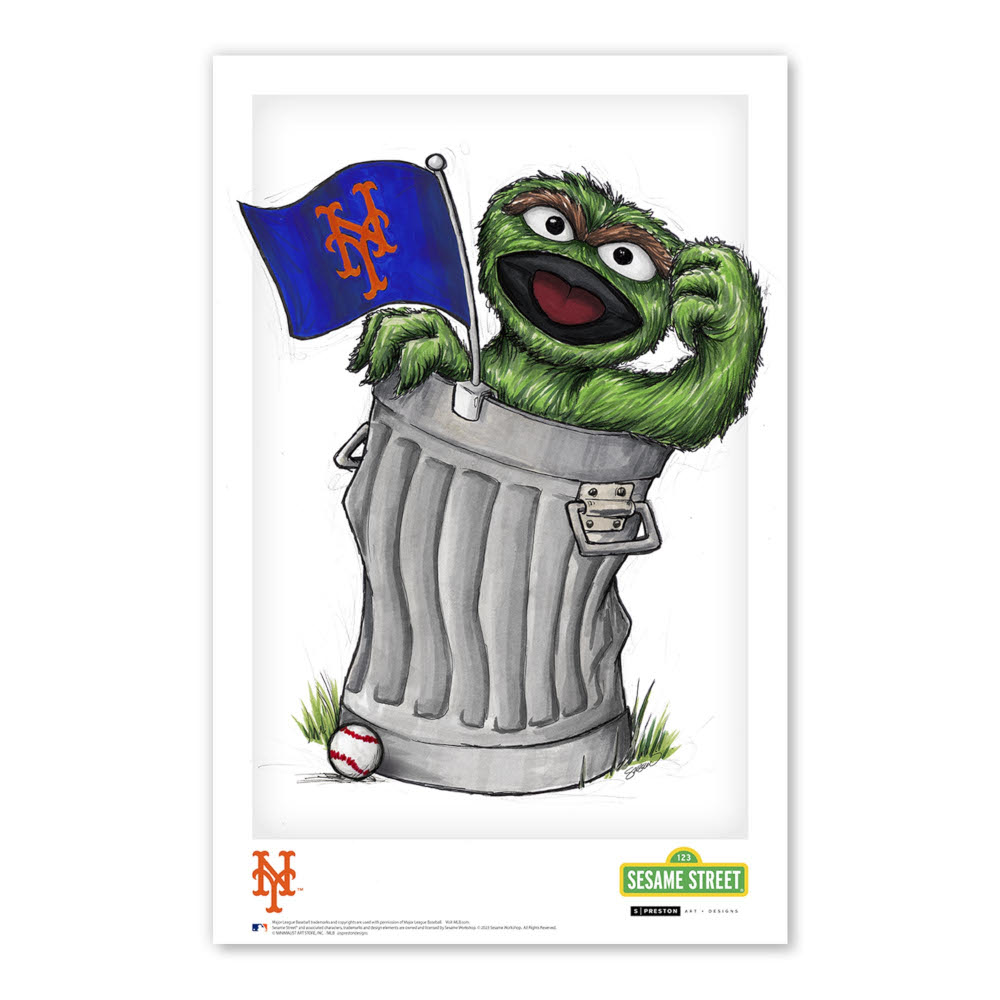 New York Mets Oscar Minimalist Sesame Street Collection 11 x 17 Fine Art Print by artist S. Preston New York Mets Oscar Minimalist Sesame Street Collection 11 x 17 Fine Art Print by artist S. Preston