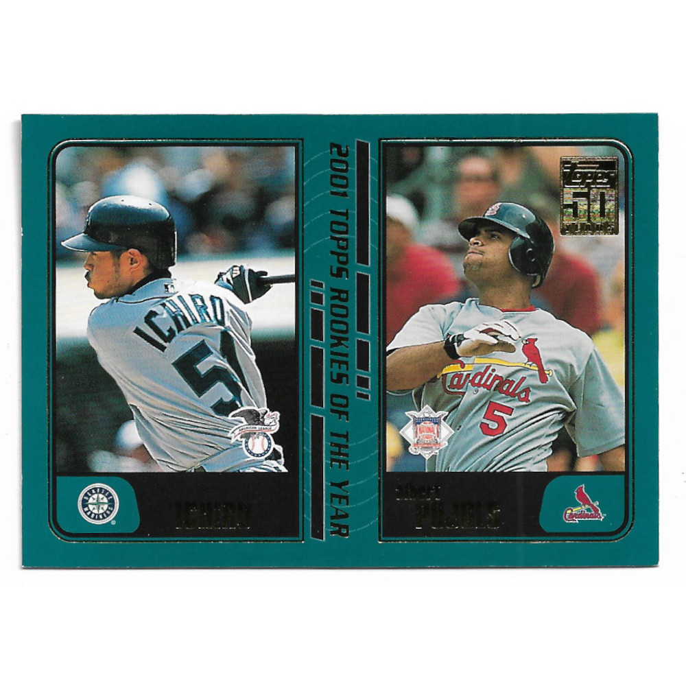 Ichiro Suzuki and Albert Pujols 2001 Topps Traded # T99 Rookie Card