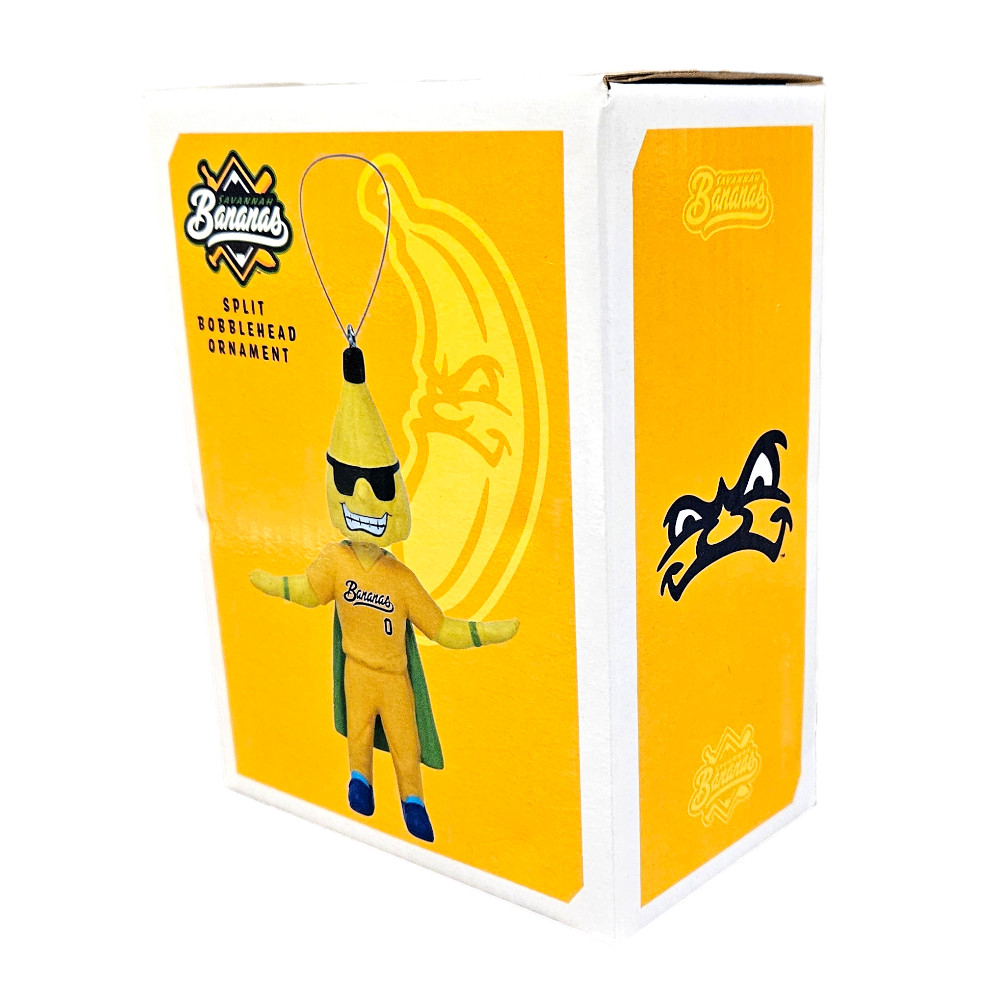 Savannah Bananas Split Holiday Mini Bobblehead Ornament