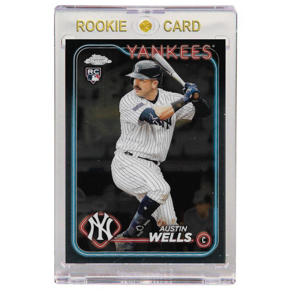 Austin Wells New York Yankees 2024 Topps Chrome # 281 Rookie Card
