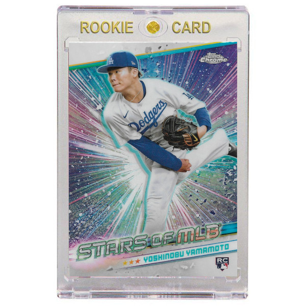 Yoshinobu Yamamoto Los Angeles Dodgers 2024 Topps Chrome Stars of MLB # 57 Rookie Card