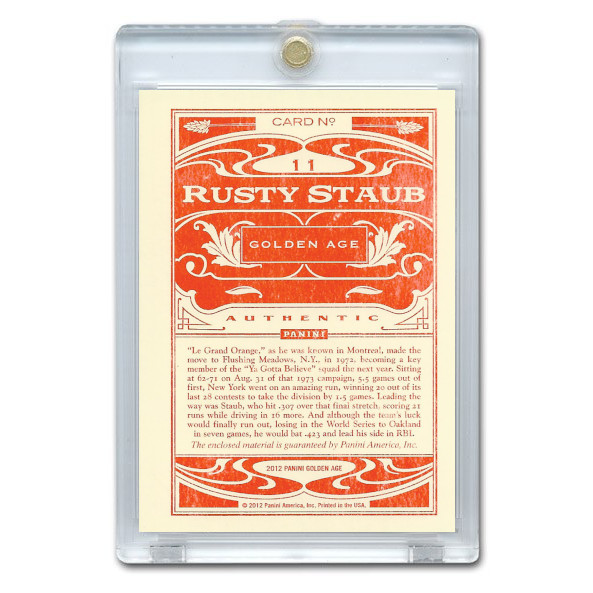 Rusty Staub 2012 Panini Golden Age Museum Age Relic # 11
