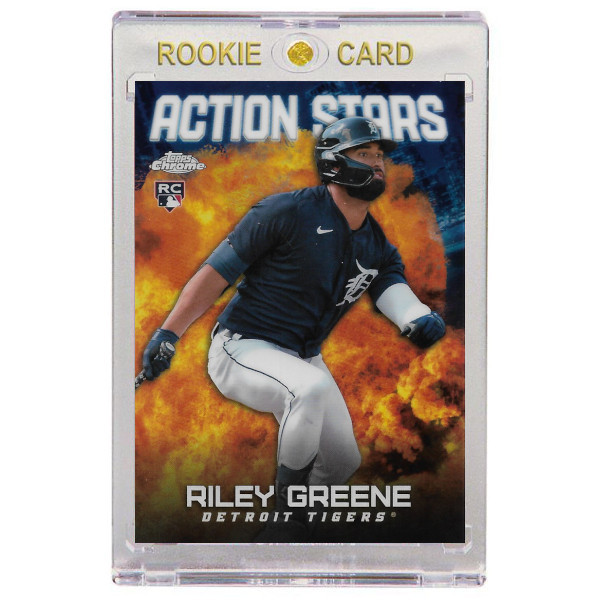 Riley Greene Detroit Tigers 2023 Topps Chrome Action Stars # 8 Rookie Card
