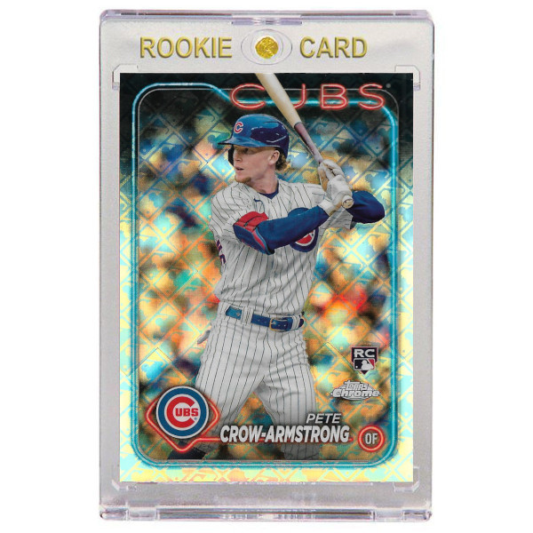 Pete Crow-Armstrong Chicago Cubs 2024 Topps Chrome Logo Fractor # 16 Rookie Card