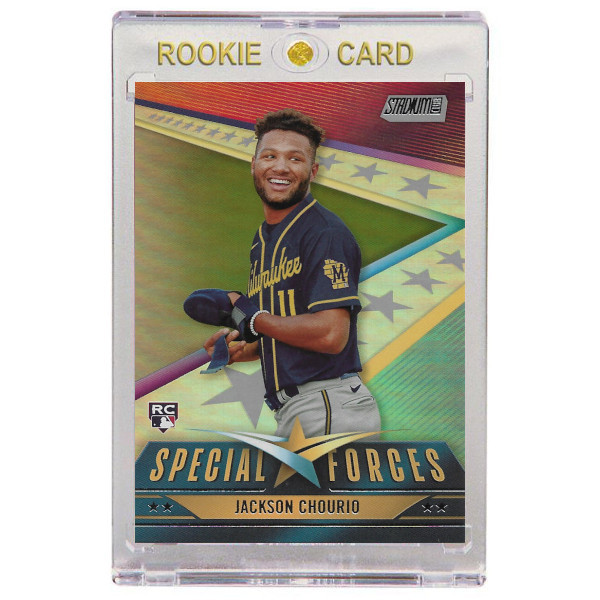 Jackson Chourio Milwaukee Brewers 2024 Stadium Club Special Forces # 4 Rookie Card