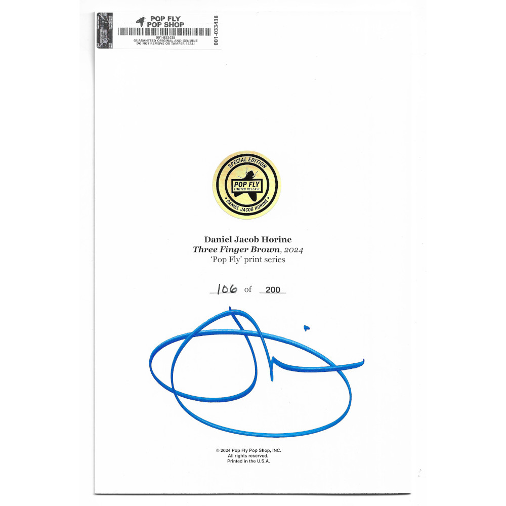 Mordecai Brown Pop Fly 2024 Three Finger Brown 7" x 10.5" Limited Edition Art Print #175 Ltd Ed of 200 Mordecai Brown Pop Fly 2024 Three Finger Brown 7" x 10.5" Limited Edition Art Print #175 Ltd Ed of 200