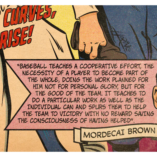 Mordecai Brown Pop Fly 2024 Three Finger Brown 7" x 10.5" Limited Edition Art Print #175 Ltd Ed of 200 Mordecai Brown Pop Fly 2024 Three Finger Brown 7" x 10.5" Limited Edition Art Print #175 Ltd Ed of 200