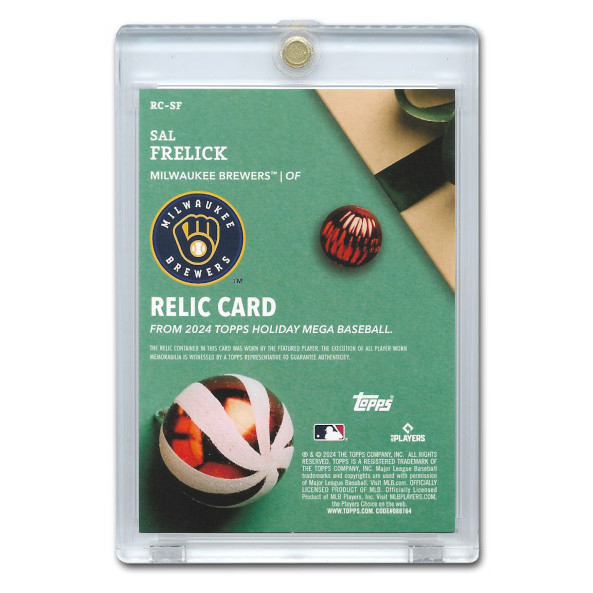 Sal Frelick 2024 Topps Holiday Relic # RC-SF Rookie Card