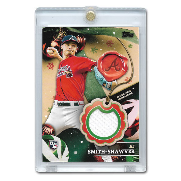 AJ Smith-Shawver 2024 Topps Holiday Relic # RC-AS Rookie Card