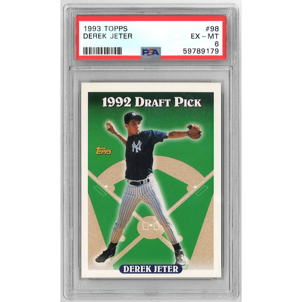 Derek Jeter New York Yankees 1993 Topps # 98 Rookie Card PSA 6