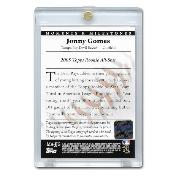 Jonny Gomes Autograhed Card 2007 Topps Moments & Milestones Autographs #MA-JJG