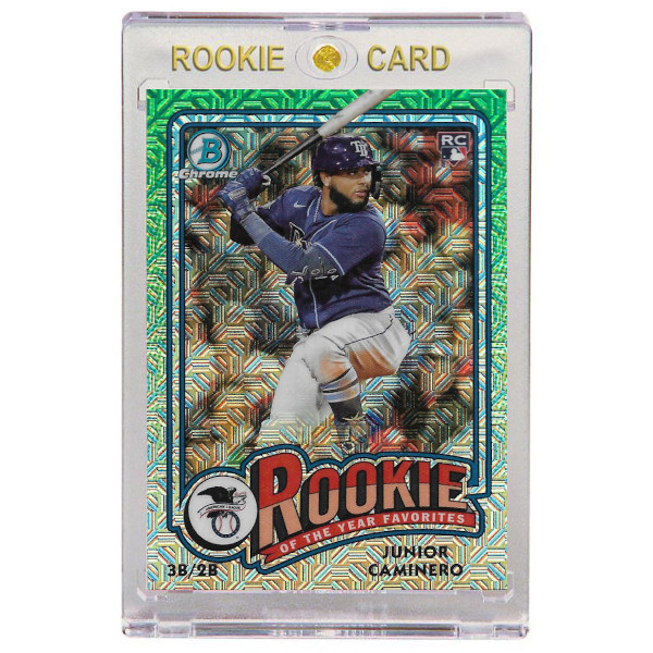 Junior Caminero Tampa Bay Rays 2024 Bowman Chrome Mega Rookie of the Year Favorite # 8 Rookie Card