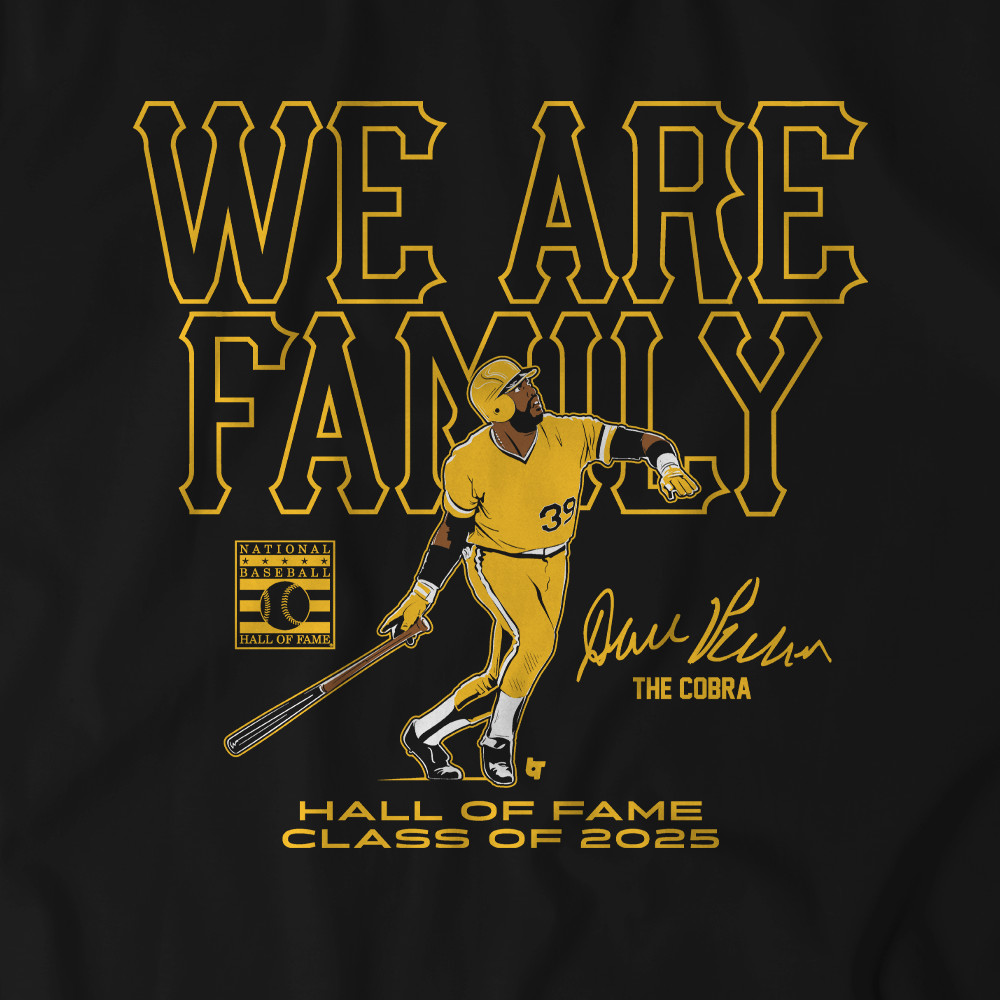 Dave Parker Hall of Fame Inductee Class of 2025 Black T-Shirt