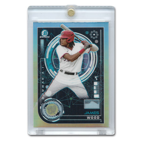 James Wood 2024 Bowman Chrome Prospects AI # 17 Pre-Rookie Card James Wood 2024 Bowman Chrome Prospects AI # 17 Pre-Rookie Card