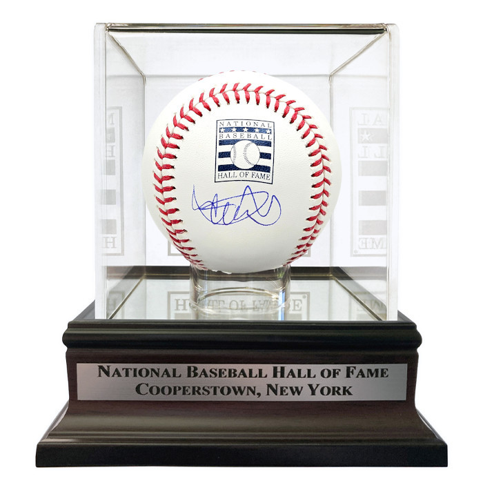 Ichiro Suzuki Autographed Hall of Fame Logo Baseball with HOF Case (HOF)