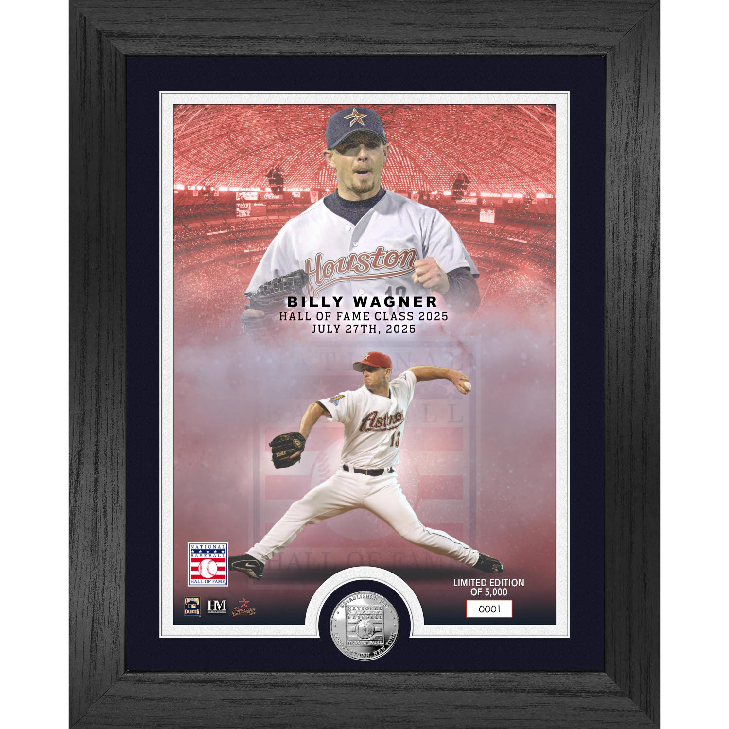Billy Wagner Class of 2025 Hall of Fame Induction Silver Coin 13 x 16 Legends Photo Mint