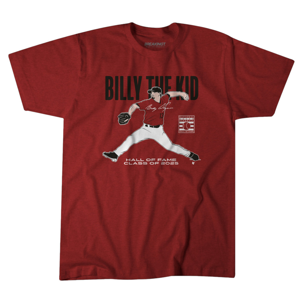 Billy Wagner Hall of Fame Inductee Class of 2025 Brick Red T-Shirt
