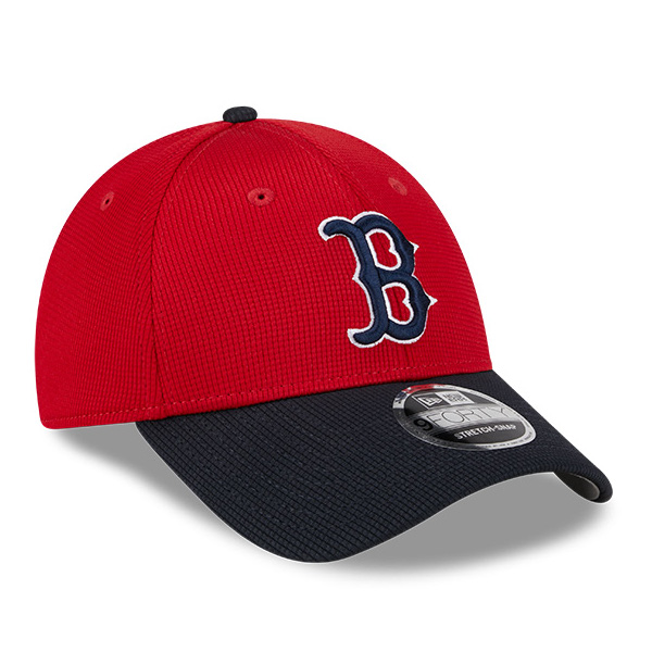 Men's New Era Boston Red Sox Red and Navy 2025 Batting Practice 9FORTY M-Crown Adjustable Hat