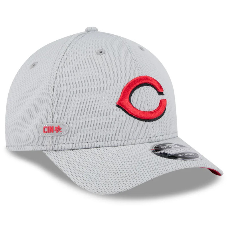 Men's New Era Cincinnati Reds Gray 2025 MLB Clubhouse 9FORTY M-Crown Adjustable Hat Men's New Era Cincinnati Reds Gray 2025 MLB Clubhouse 9FORTY M-Crown Adjustable Hat