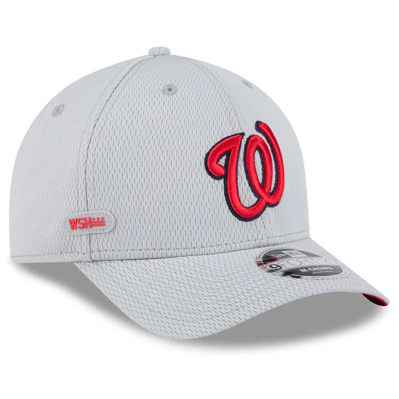 Men's New Era Washington Nationals Gray 2025 MLB Clubhouse 9FORTY M-Crown Adjustable Hat