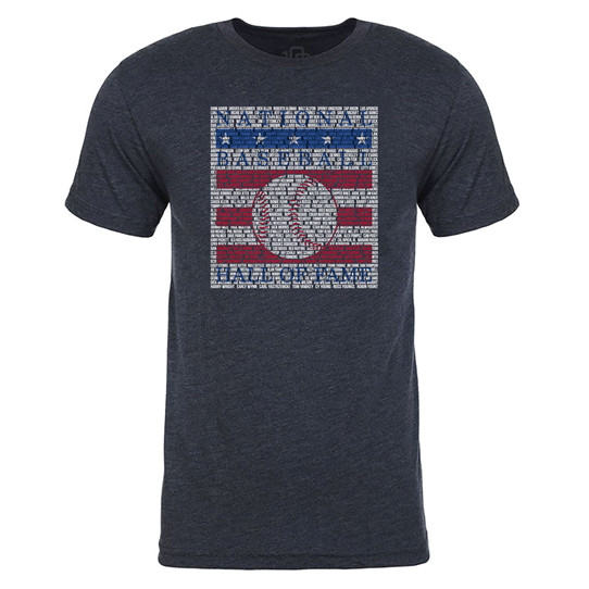 Men's 108 Stitches Baseball Hall of Fame Navy Heather 2025 Logo Members T-Shirt