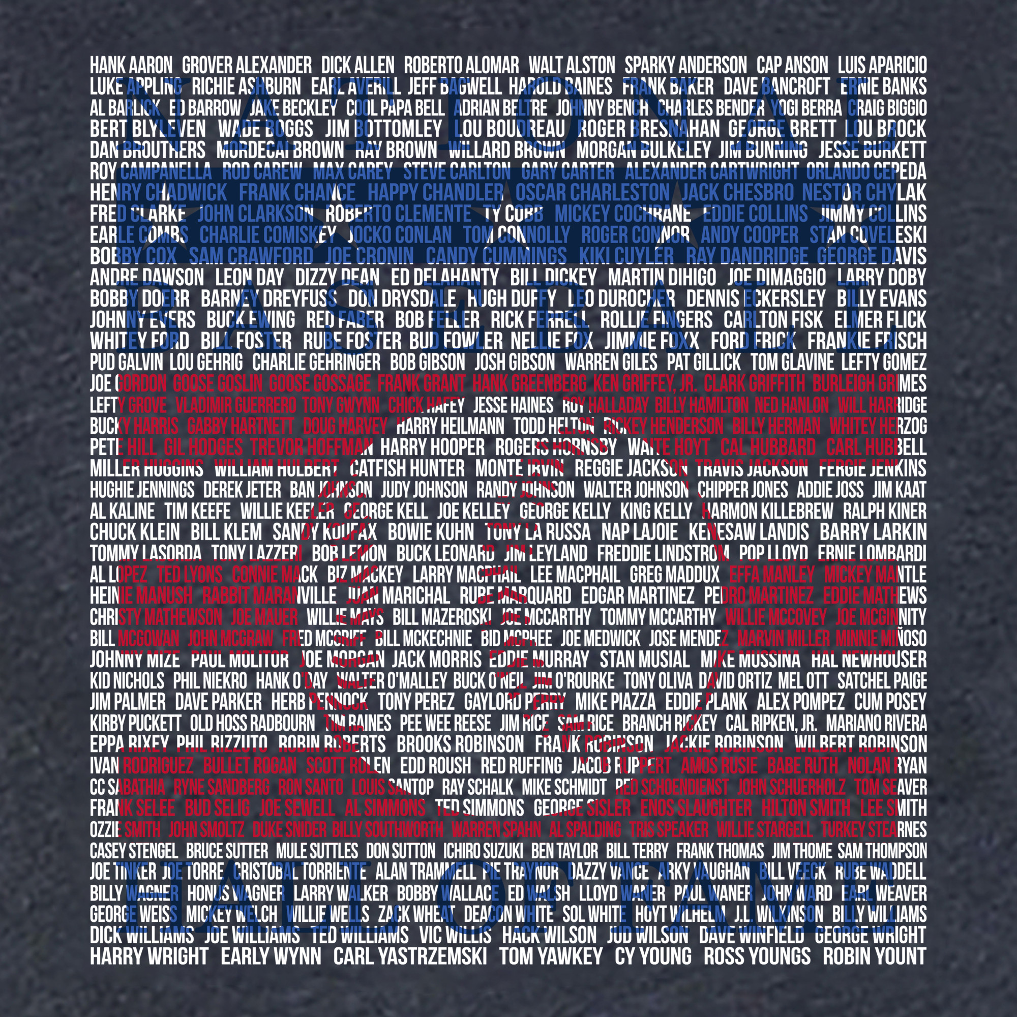 Men's 108 Stitches Baseball Hall of Fame Navy Heather 2025 Logo Members T-Shirt