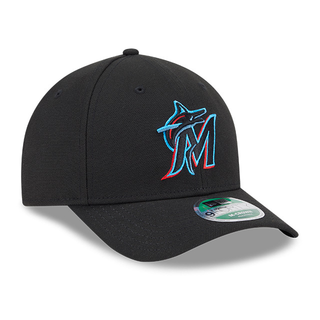 Men's New Era Miami Marlins Player Replica 9FORTY M-Crown Snapback Adjustable Hat