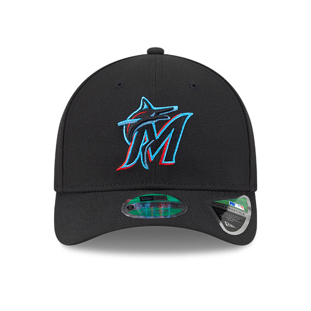 Men's New Era Miami Marlins Player Replica 9FORTY M-Crown Snapback Adjustable Hat