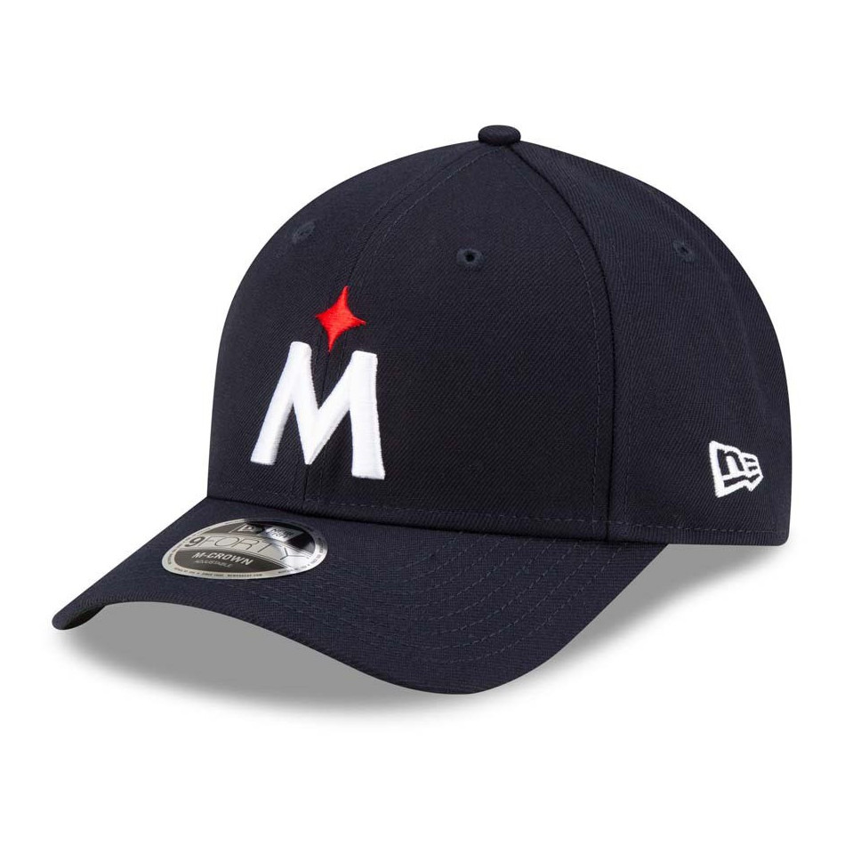 Men's New Era Minnesota Twins Road Player Replica 9FORTY M-Crown Snapback Adjustable Hat