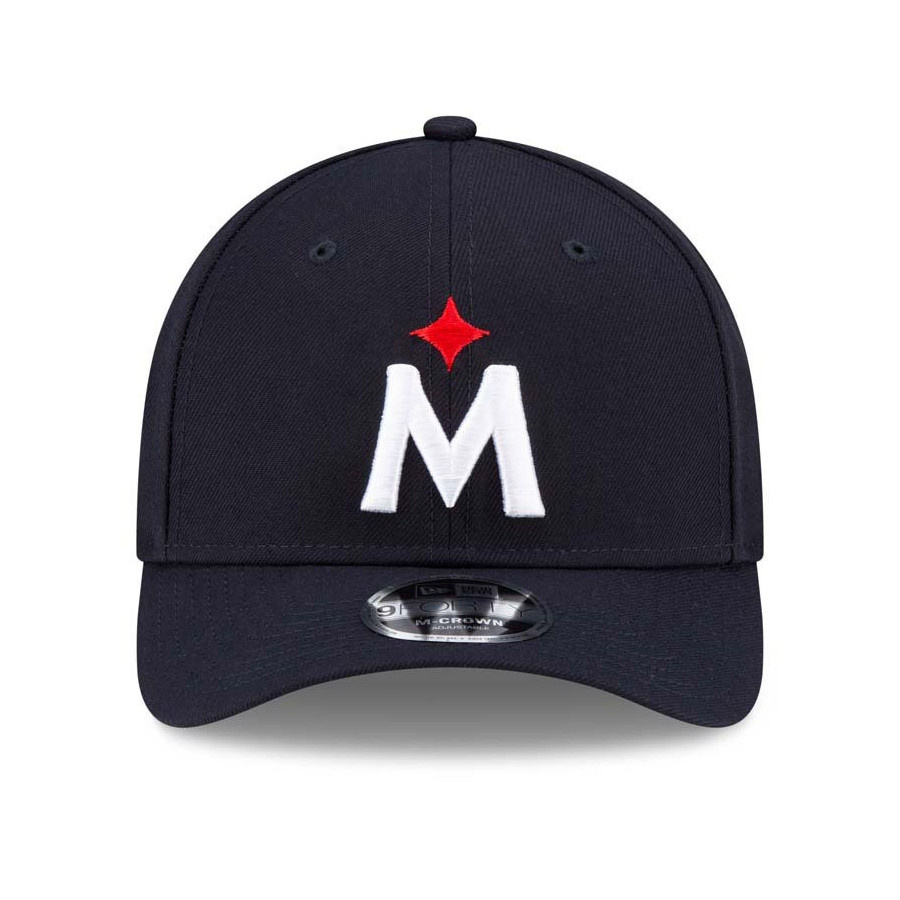 Men's New Era Minnesota Twins Road Player Replica 9FORTY M-Crown Snapback Adjustable Hat