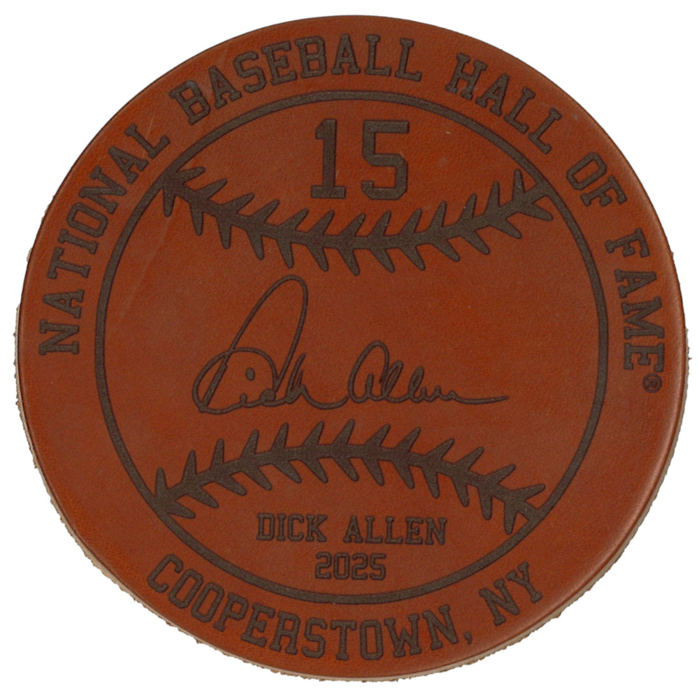 Dick Allen Baseball Hall of Fame 2025 Inductee Leather Engraved Coaster Dick Allen Baseball Hall of Fame 2025 Inductee Leather Engraved Coaster