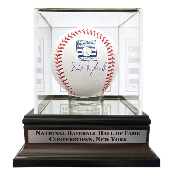 Dave Winfield Autographed Hall of Fame Logo Baseball with HOF Case