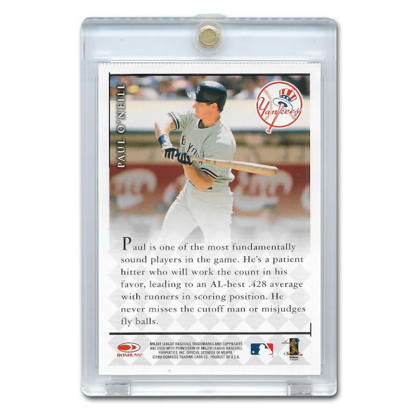 Paul O'Neill Autographed Card 1998 Donruss Signature