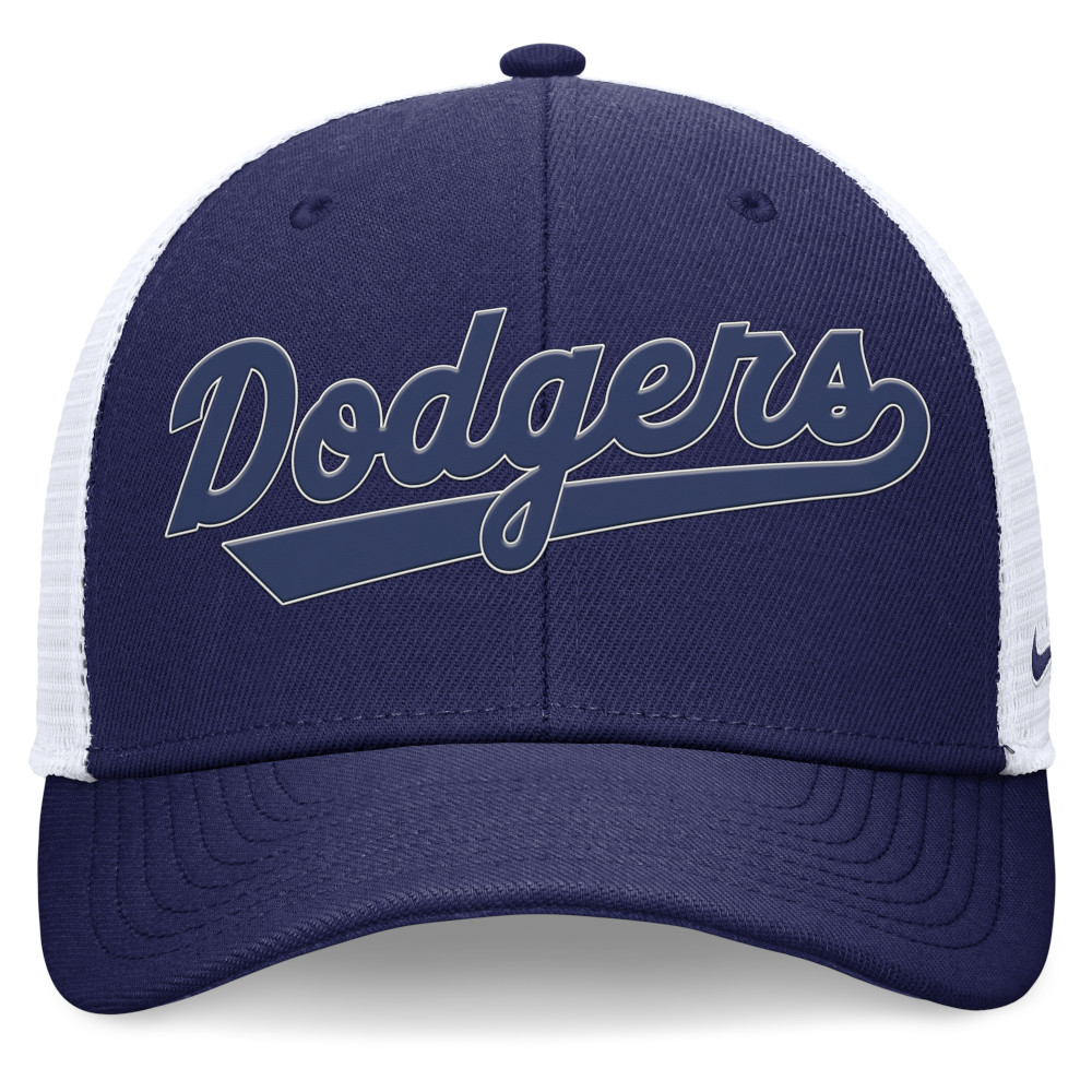 Men's Nike Los Angeles Dodgers Royal and White Rise Trucker