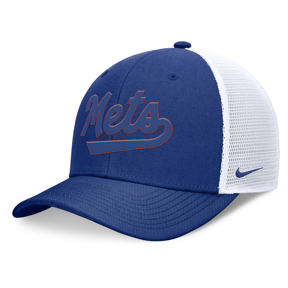 Men's Nike New York Mets Royal and White Rise Trucker Adjustable Hat