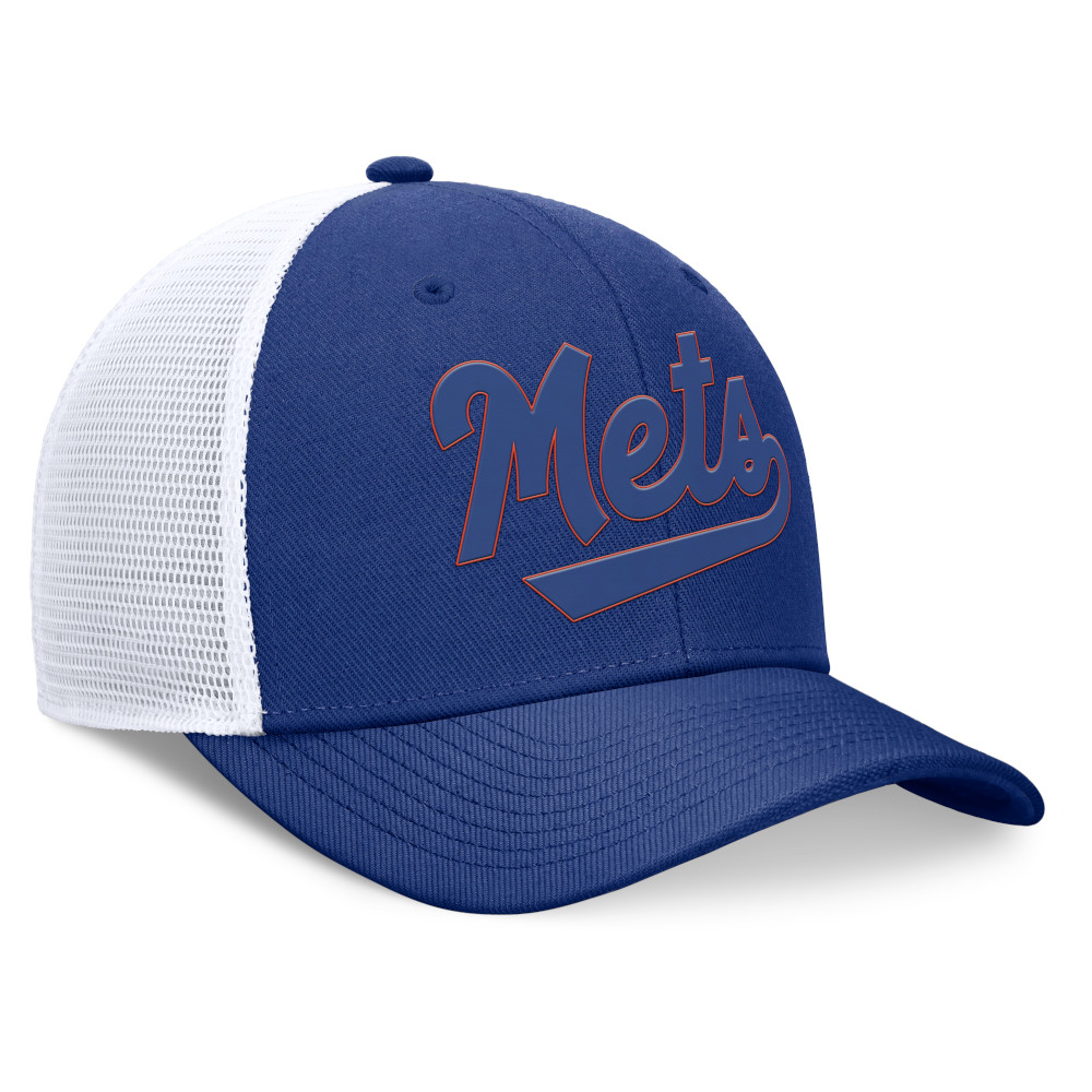 Men's Nike New York Mets Royal and White Rise Trucker Adjustable Hat