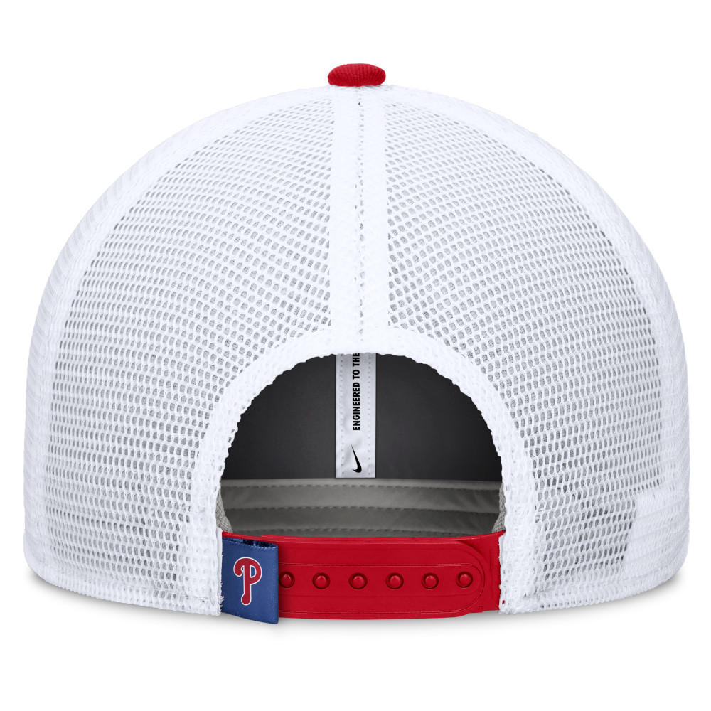 Men's Nike Philadelphia Phillies Red and White Rise Trucker Adjustable Hat
