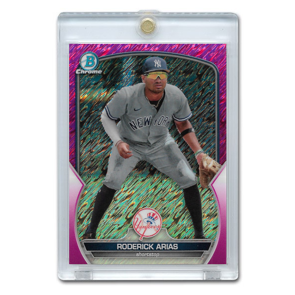 Roderick Arias 2023 Bowman Chrome Prospects Fuschia # BCP199 Pre-Rookie Card Ltd Ed of 199